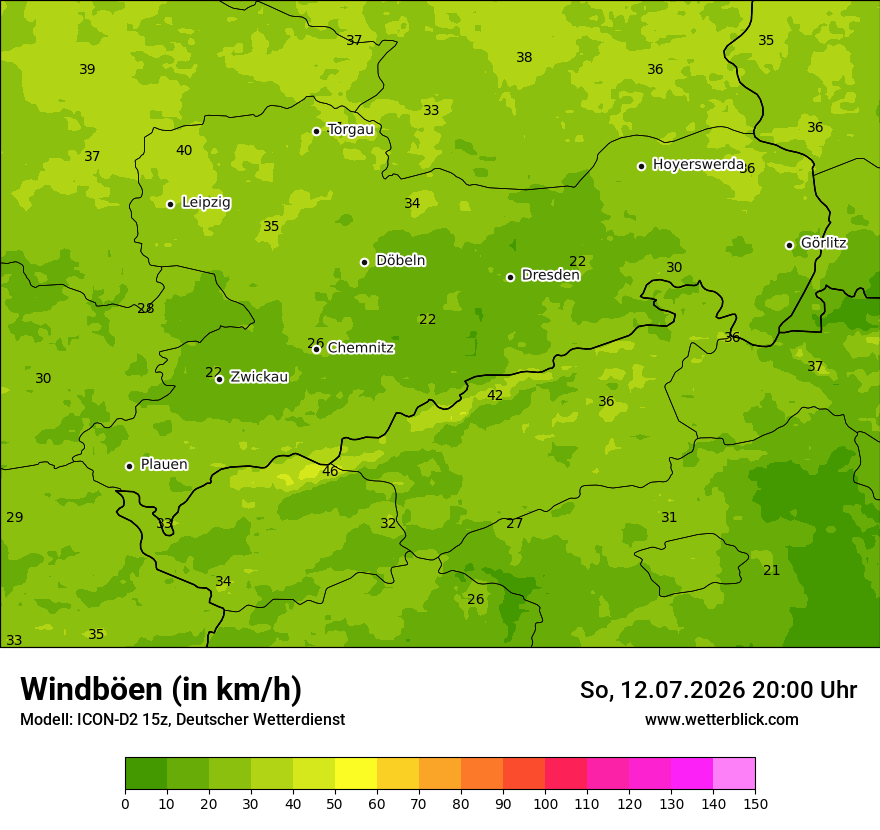 Maximale Windböen