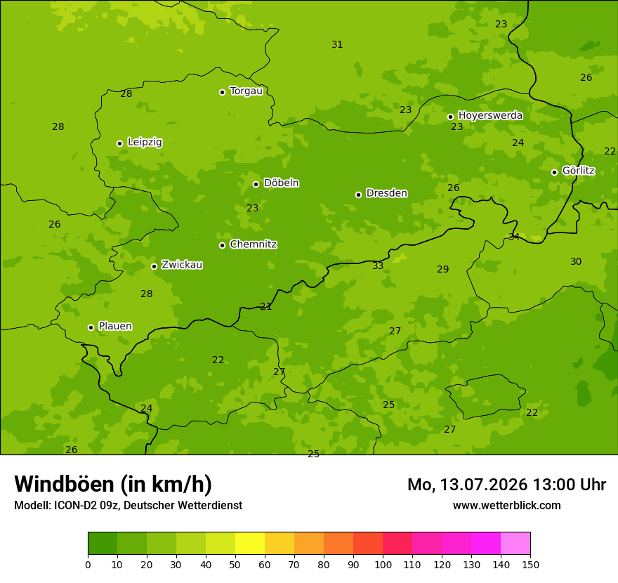 Maximale Windböen