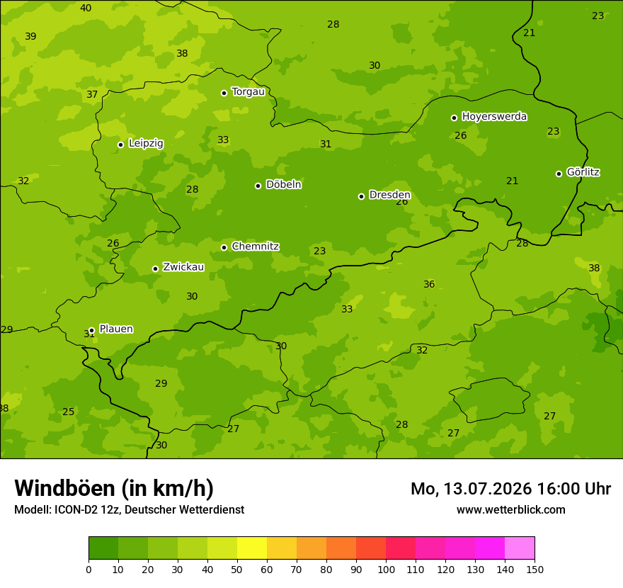 Maximale Windböen