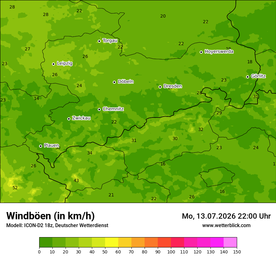 Maximale Windböen