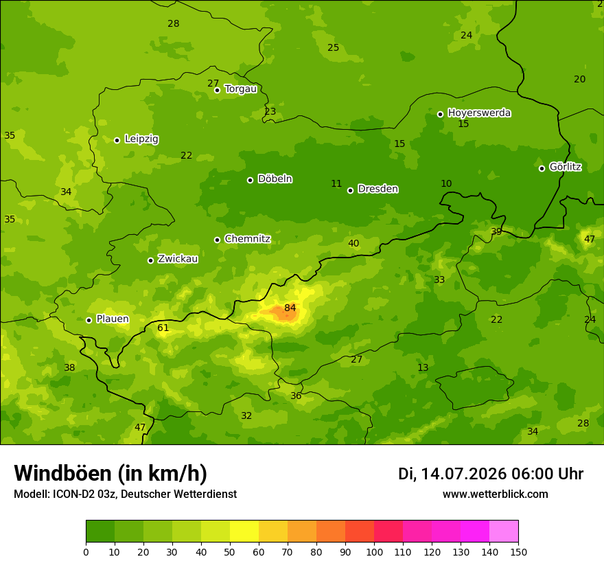 Maximale Windböen