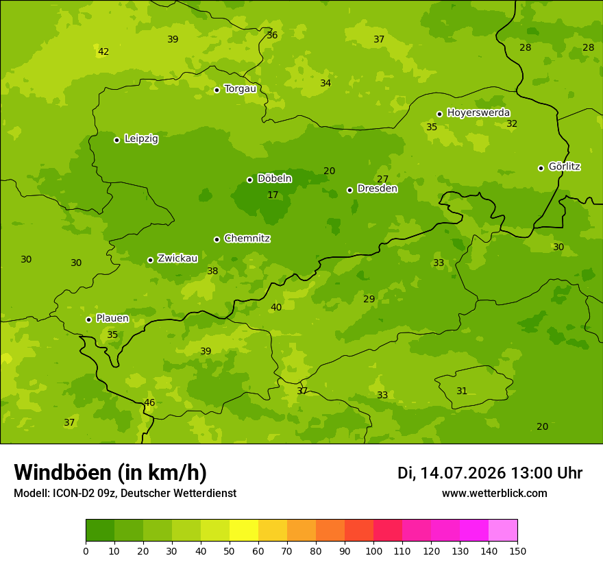 Maximale Windböen