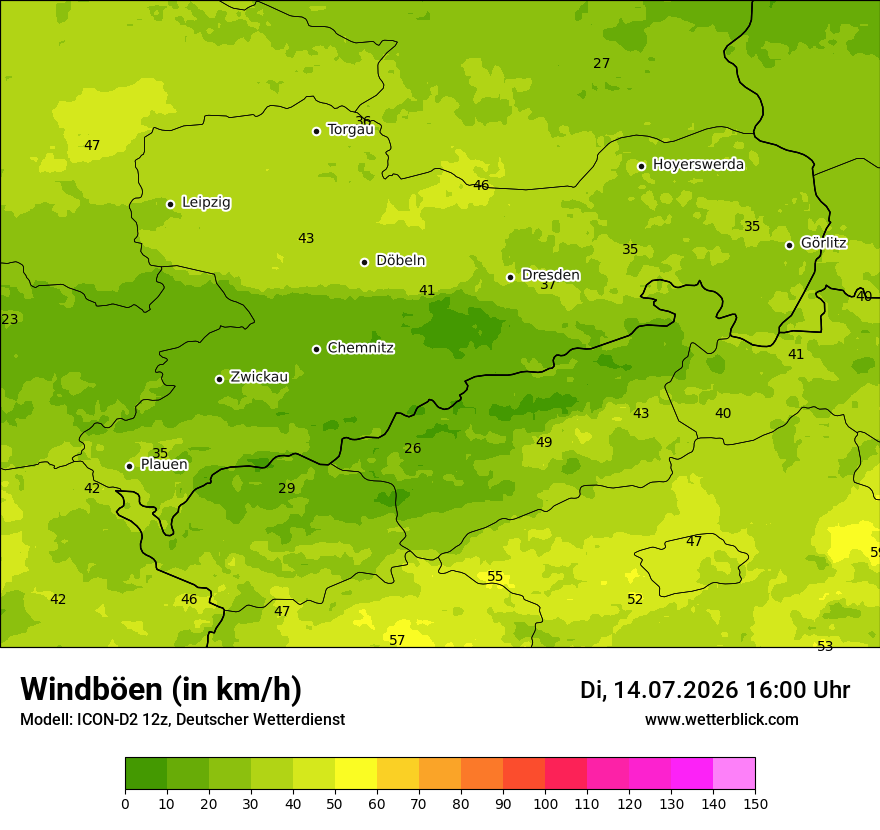 Maximale Windböen