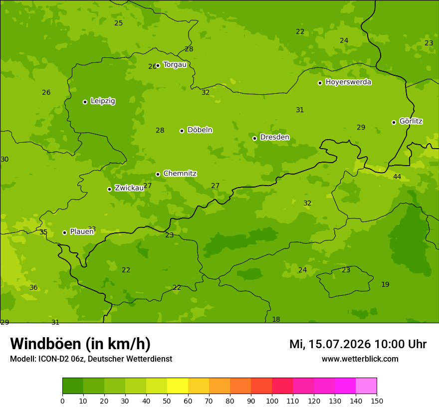 Maximale Windböen