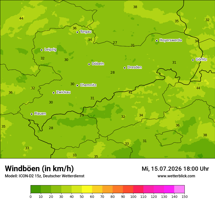 Maximale Windböen