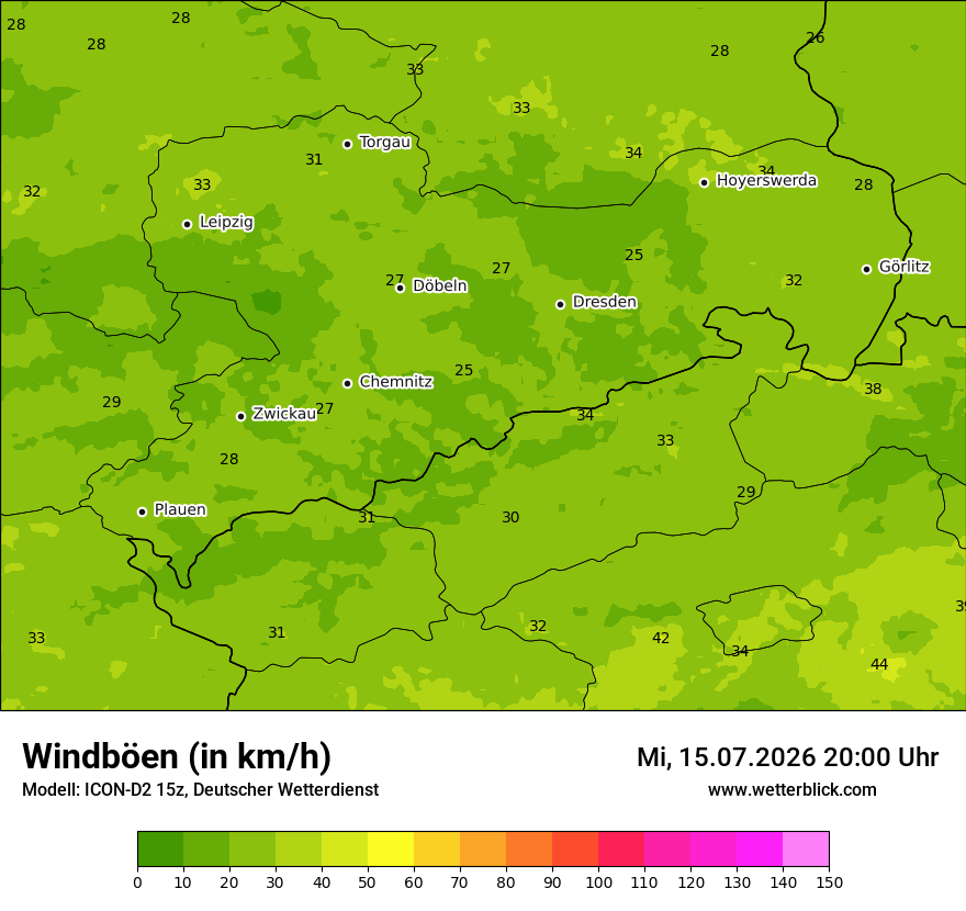 Maximale Windböen