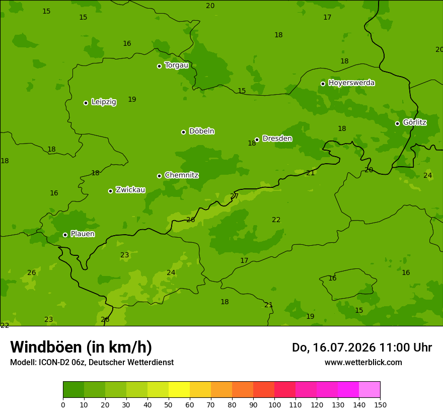 Maximale Windböen