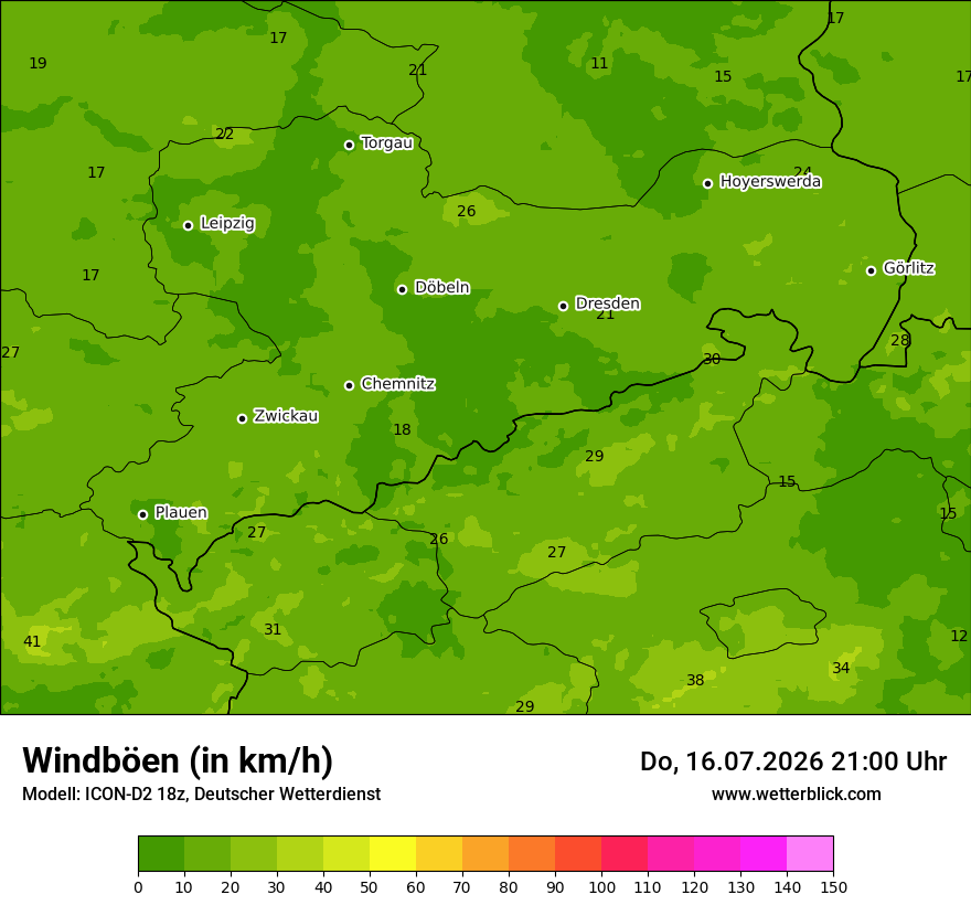 Maximale Windböen