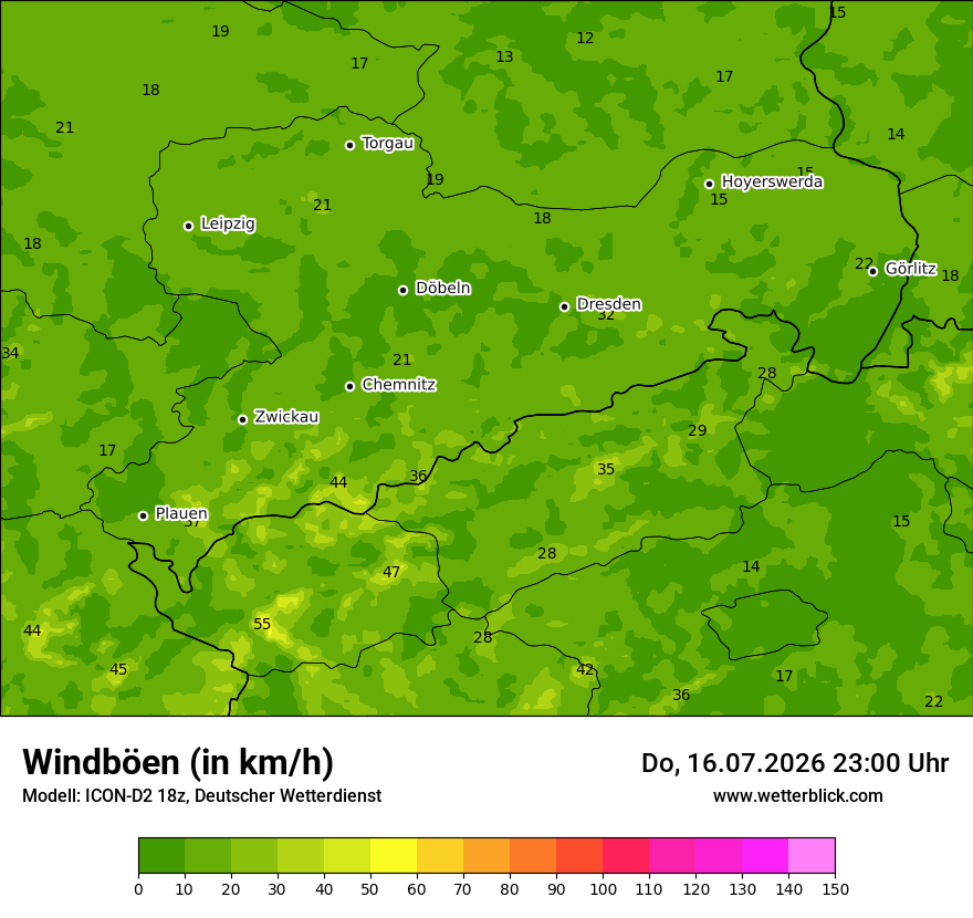 Maximale Windböen