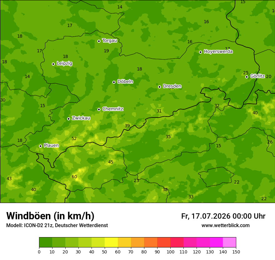 Maximale Windböen