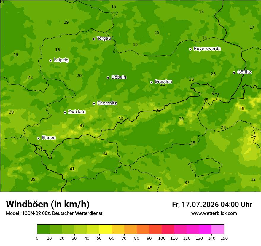 Maximale Windböen