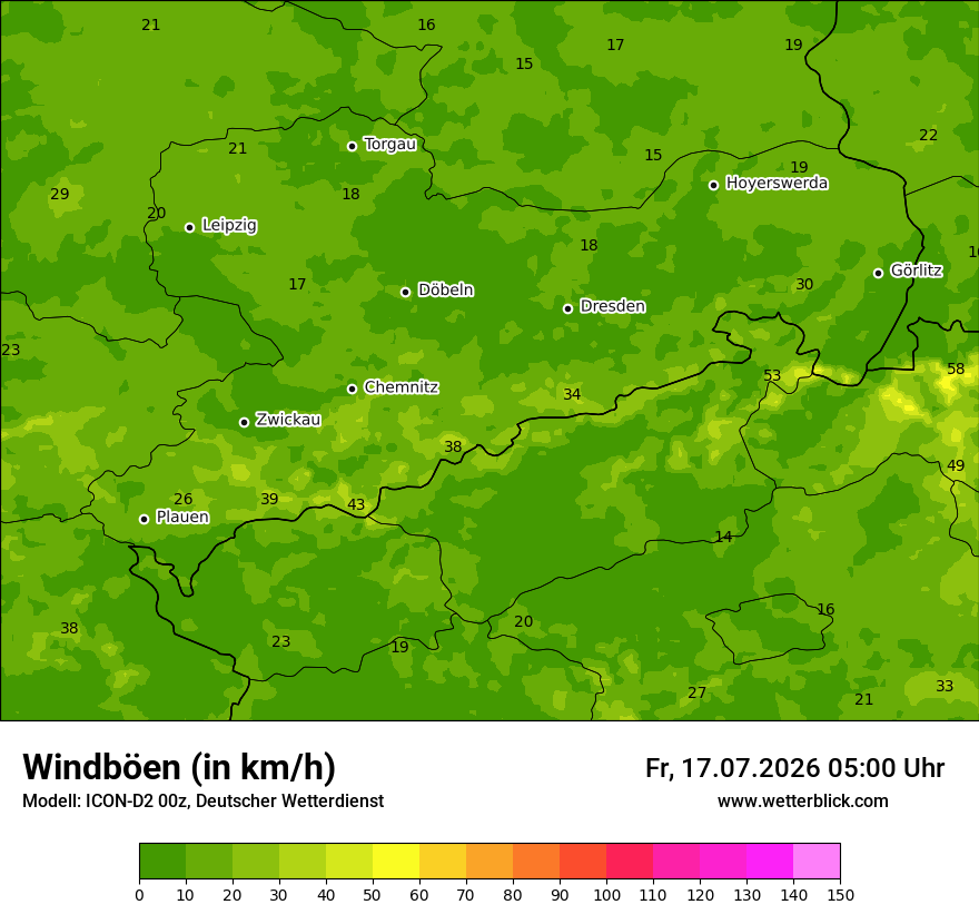 Maximale Windböen