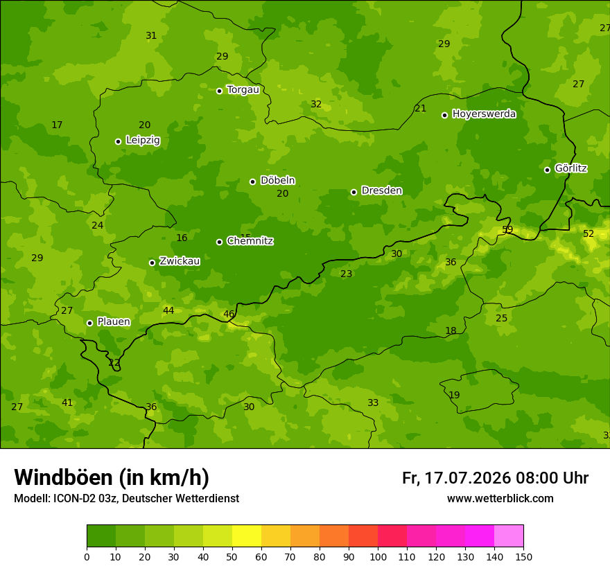 Maximale Windböen