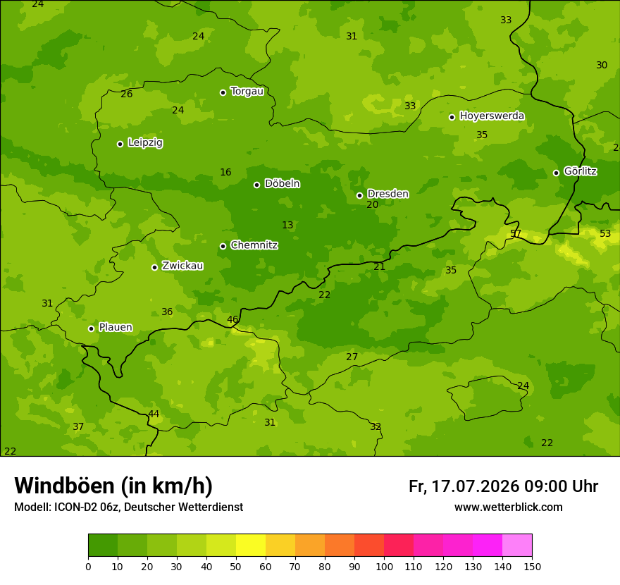 Maximale Windböen