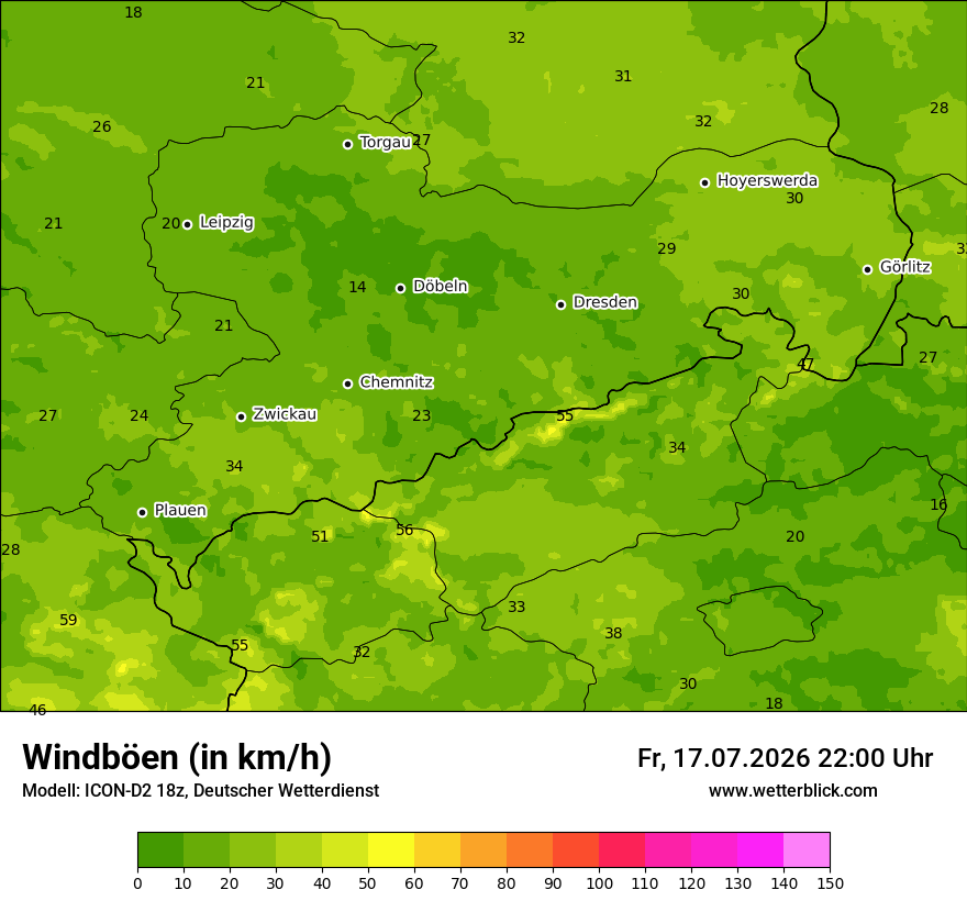 Maximale Windböen