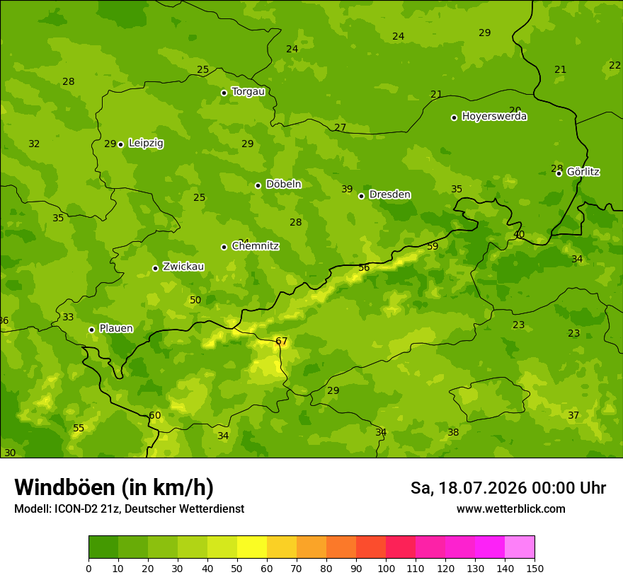 Maximale Windböen