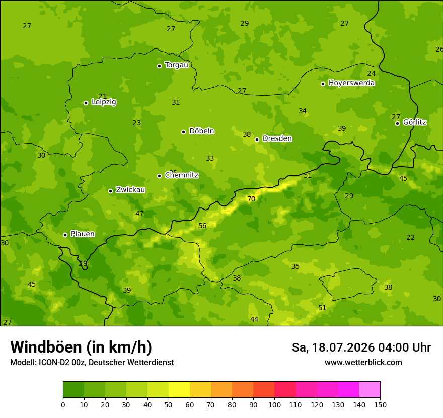Maximale Windböen