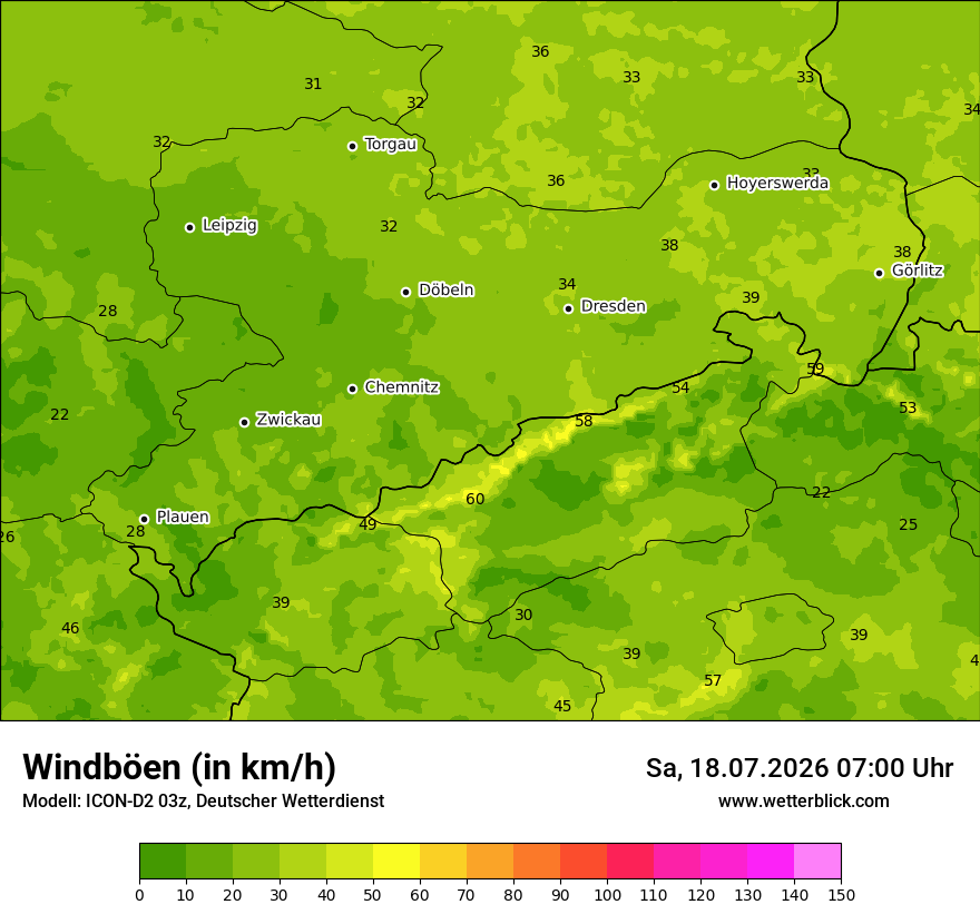 Maximale Windböen