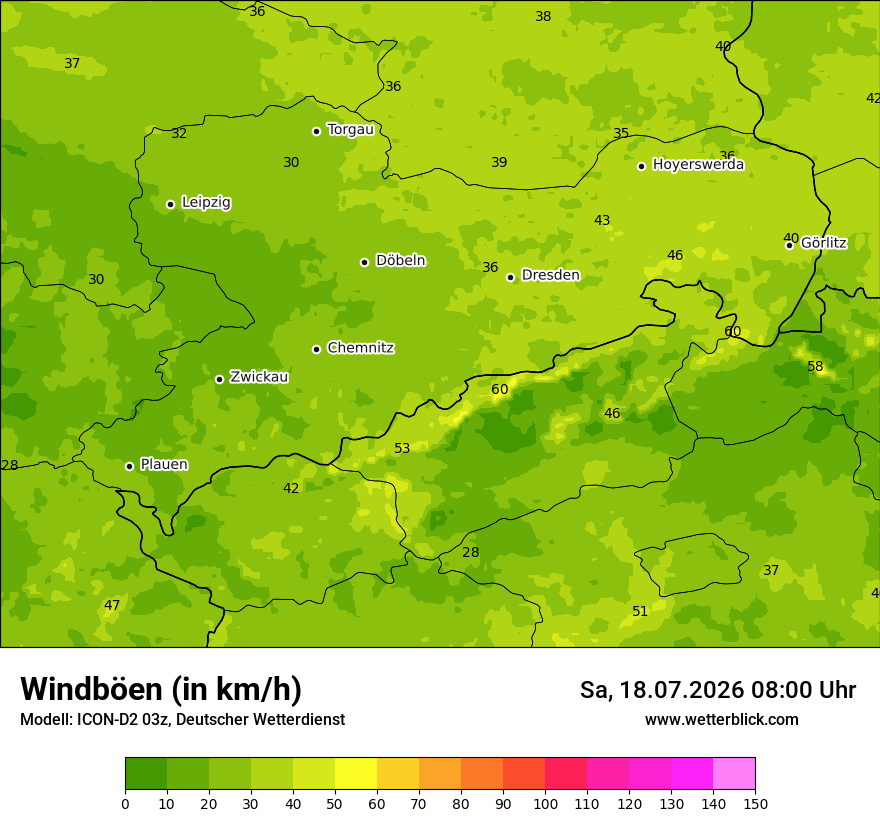 Maximale Windböen