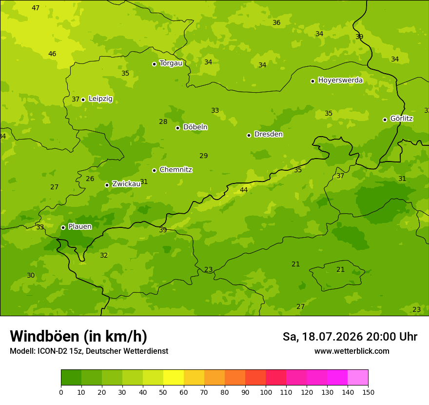 Maximale Windböen