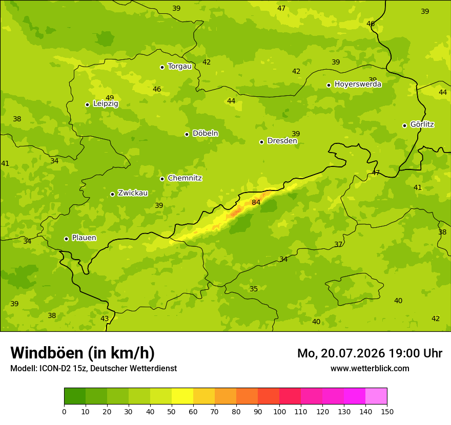 Maximale Windböen