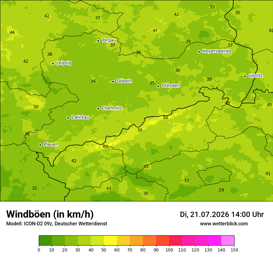 Maximale Windböen