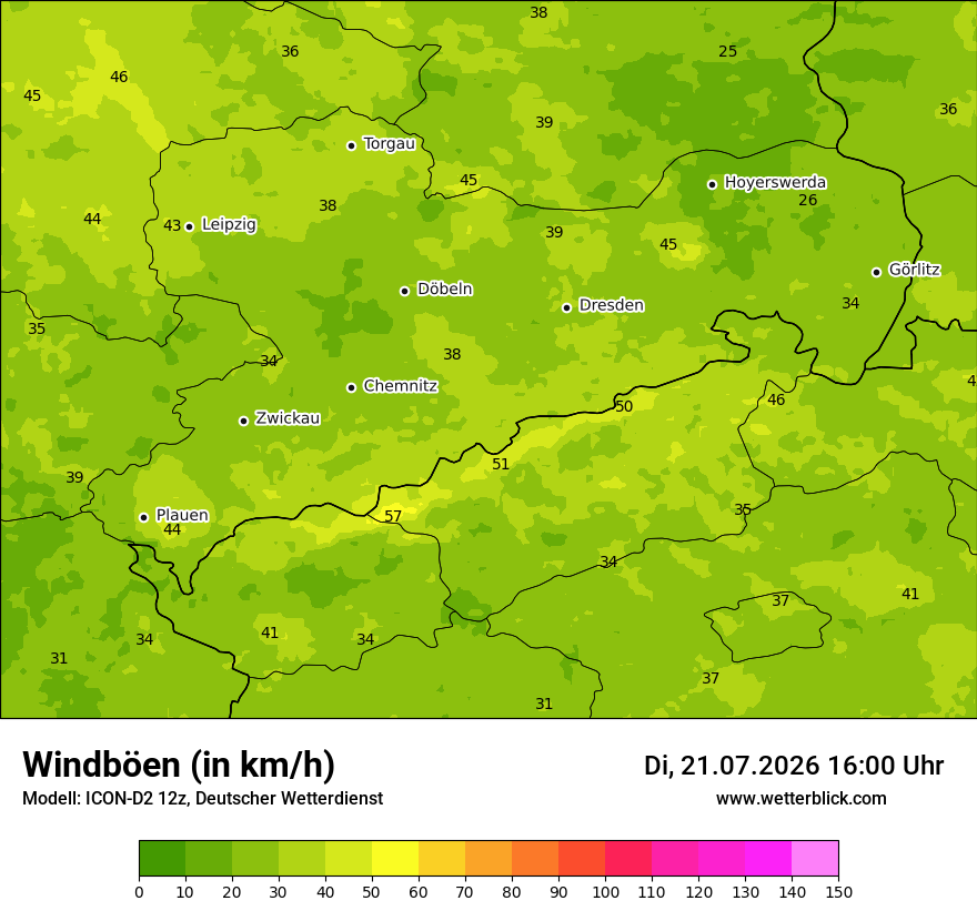 Maximale Windböen
