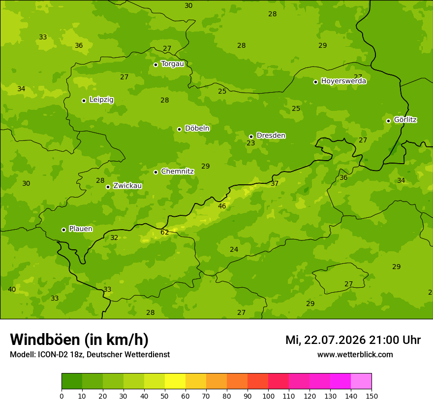 Maximale Windböen