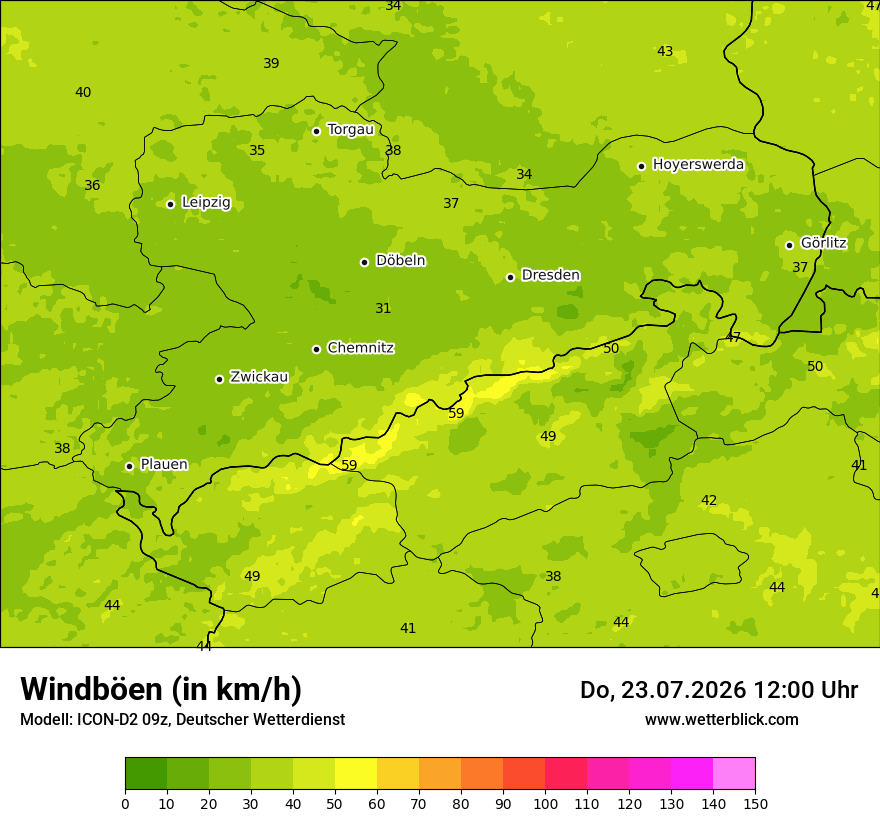 Maximale Windböen
