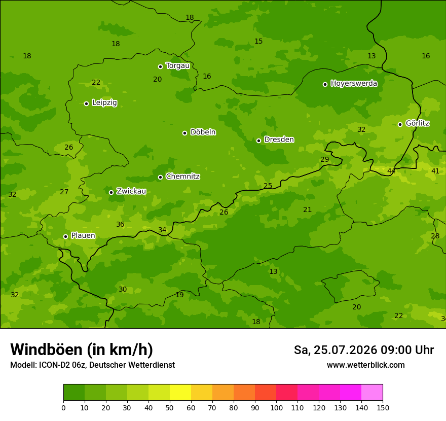 Maximale Windböen