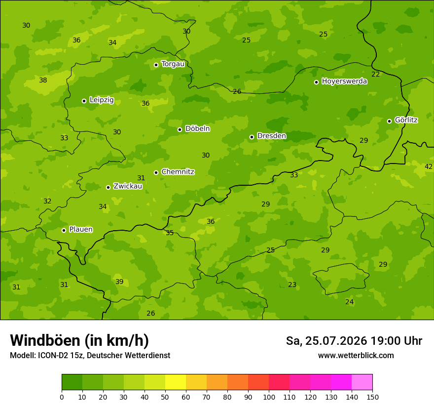 Maximale Windböen