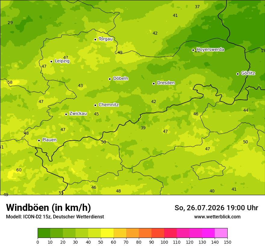 Maximale Windböen