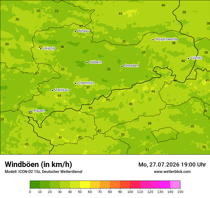 Maximale Windböen