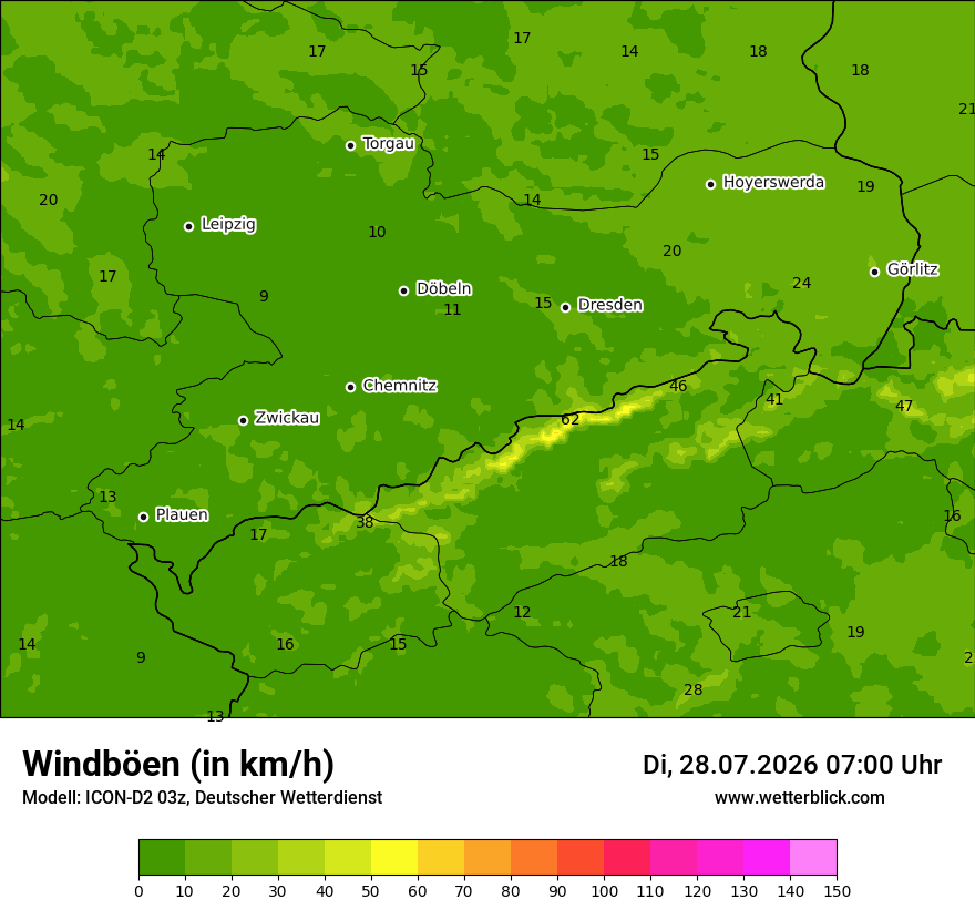Maximale Windböen