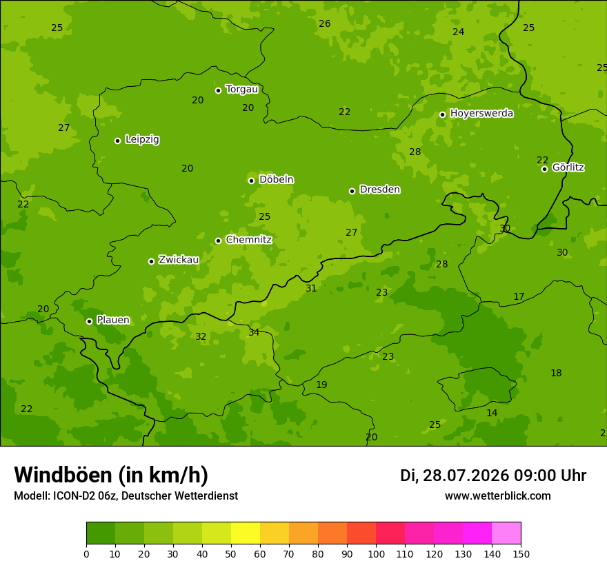 Maximale Windböen