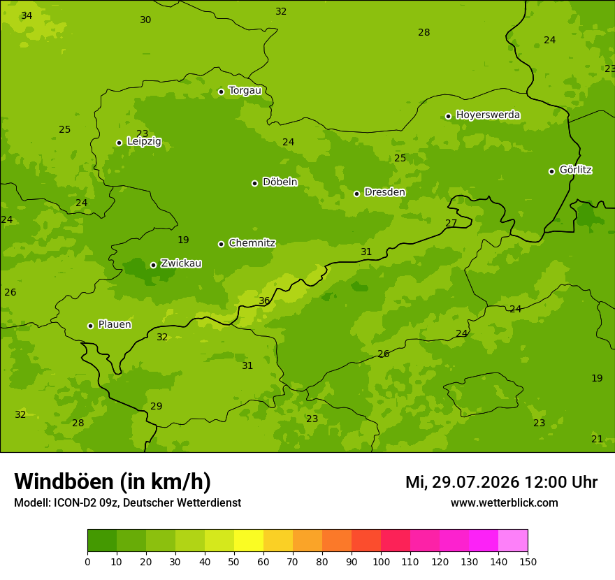 Maximale Windböen