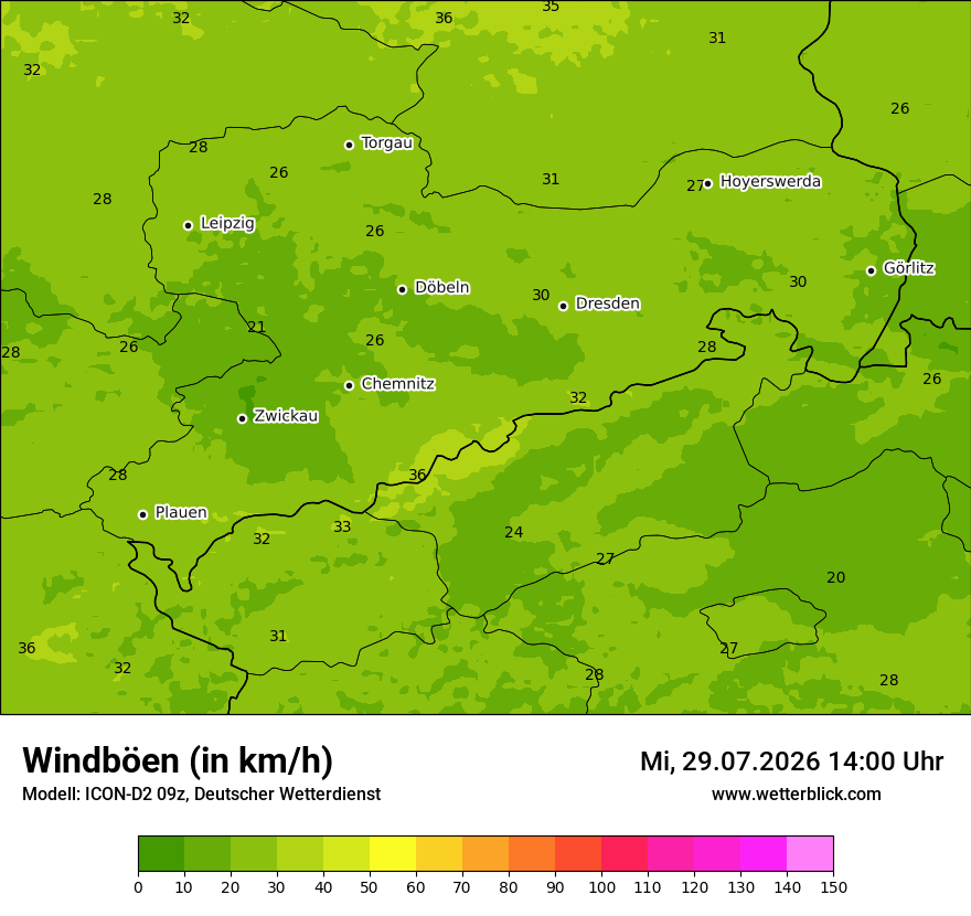 Maximale Windböen