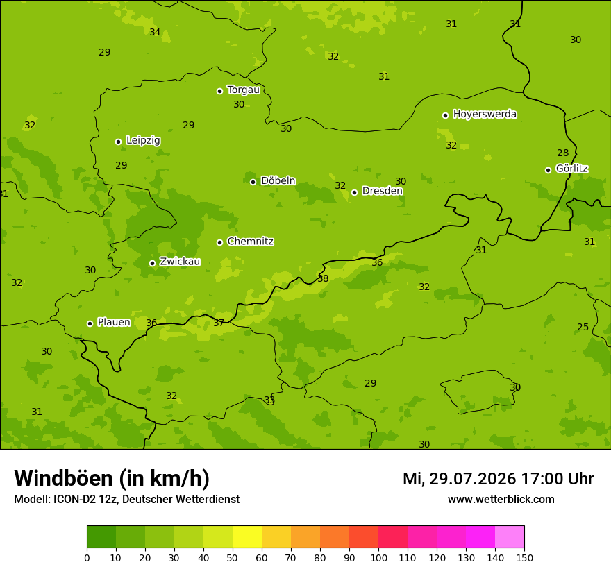 Maximale Windböen