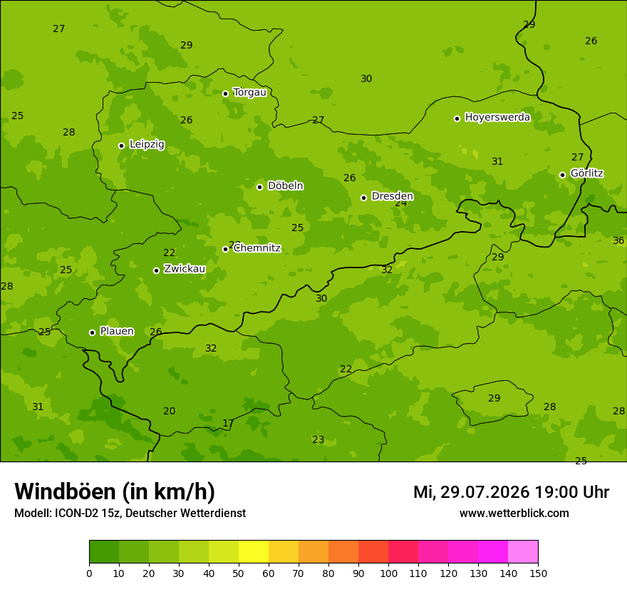 Maximale Windböen