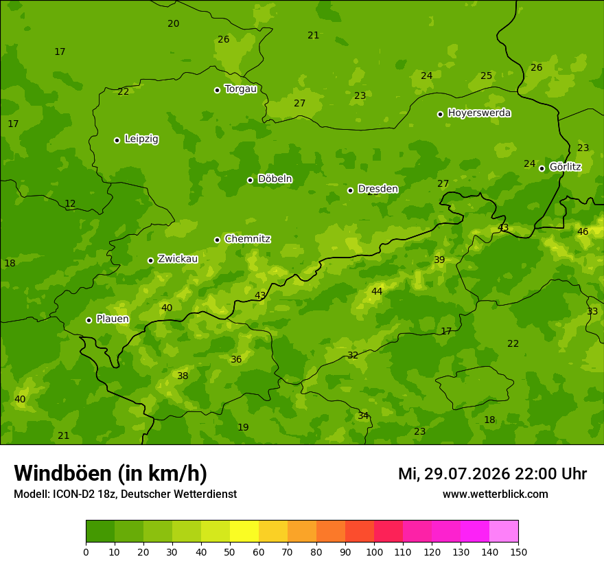 Maximale Windböen