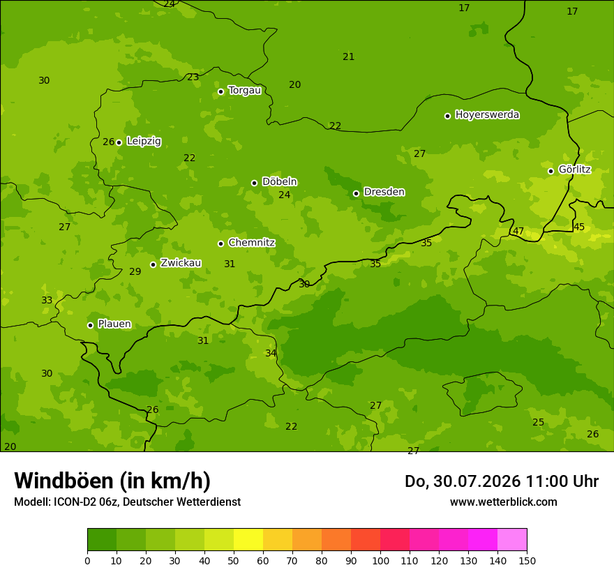Maximale Windböen