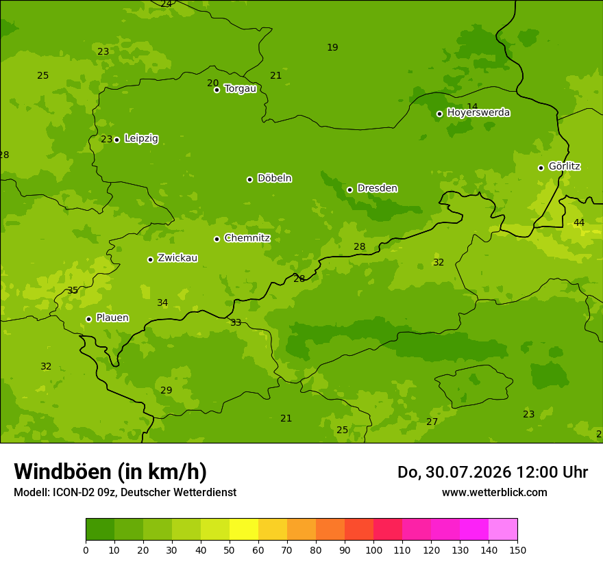 Maximale Windböen
