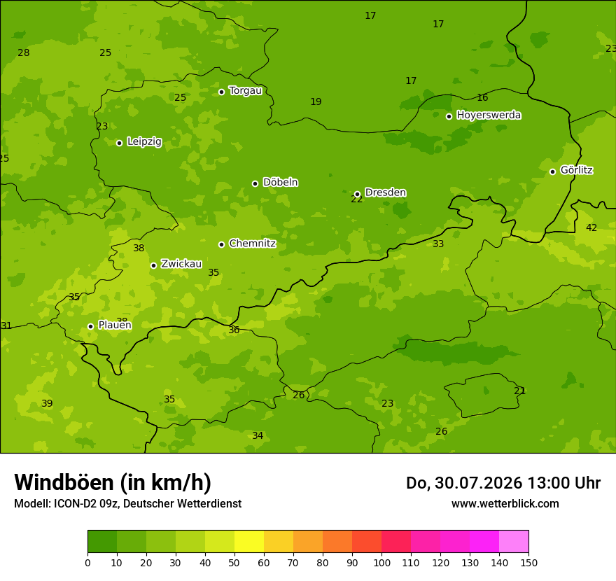 Maximale Windböen