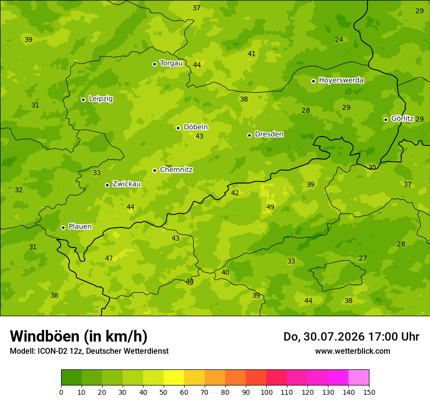 Maximale Windböen