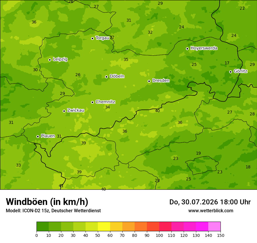 Maximale Windböen