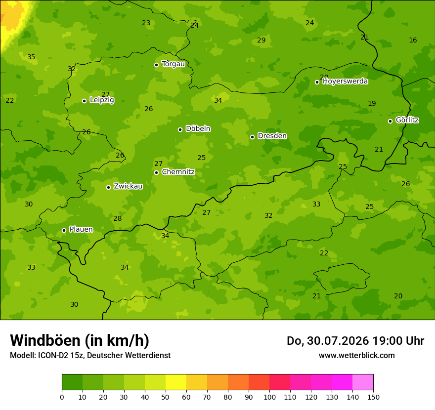 Maximale Windböen