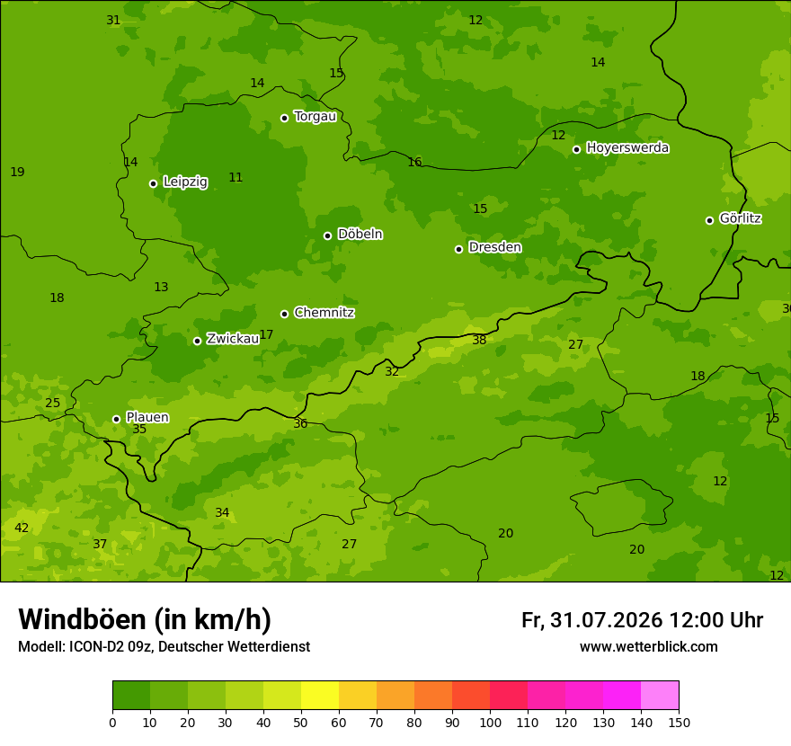 Maximale Windböen