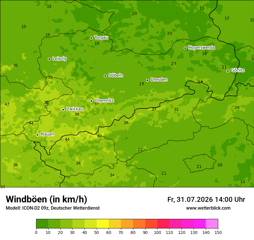 Maximale Windböen