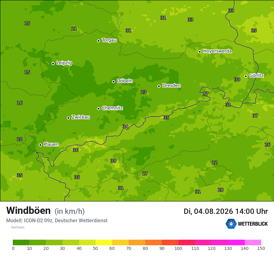 Maximale Windböen