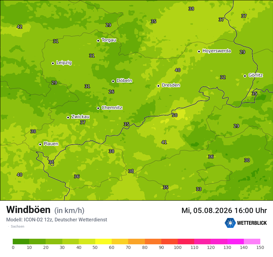 Maximale Windböen